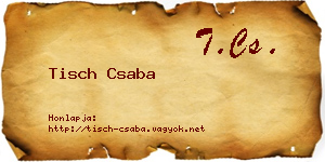 Tisch Csaba névjegykártya
